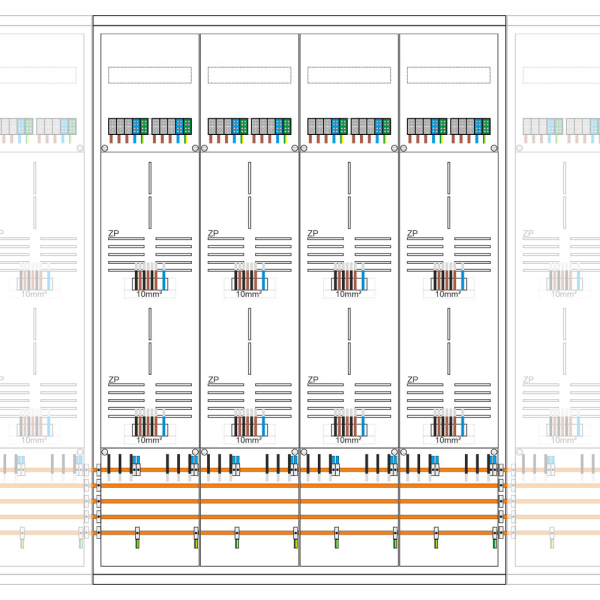 Zählerschrank 19 Zähler, TSG, Verteiler, APZ, 1400mm | 3.HZ | SCHIEGL (Mitte)